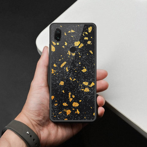 Xiaomi Redmi 7 Cover - Black Marble Series  - HQ Ultra Shine Premium Infinity Glass Soft Silicon Borders Case