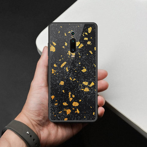 Xiaomi Mi 9T Cover - Black Marble Series  - HQ Ultra Shine Premium Infinity Glass Soft Silicon Borders Case