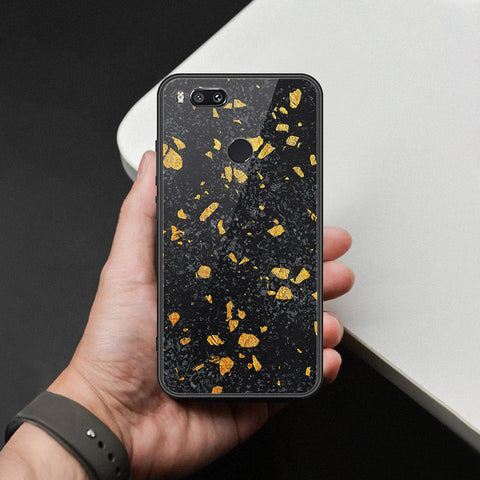 Xiaomi Mi A1 / Mi 5X Cover - Black Marble Series  - HQ Ultra Shine Premium Infinity Glass Soft Silicon Borders Case