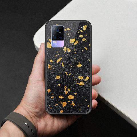 Vivo Y73 Cover - Black Marble Series  - HQ Ultra Shine Premium Infinity Glass Soft Silicon Borders Case