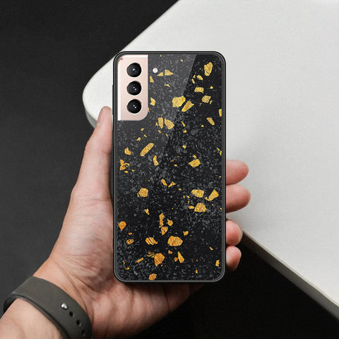 Samsung Galaxy S22 Plus 5G Cover - Black Marble Series  - HQ Ultra Shine Premium Infinity Glass Soft Silicon Borders Case