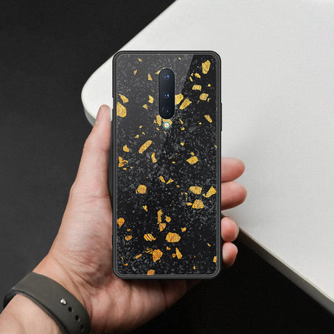 OnePlus 8 Cover - Black Marble Series  - HQ Ultra Shine Premium Infinity Glass Soft Silicon Borders Case