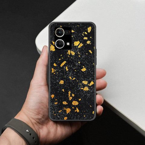Oppo F21 Pro 4G Cover - Black Marble Series  - HQ Ultra Shine Premium Infinity Glass Soft Silicon Borders Case