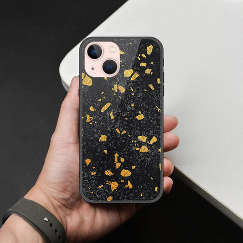iPhone 14 - Black Marble Series  - HQ Ultra Shine Premium Infinity Glass Soft Silicon Borders Case