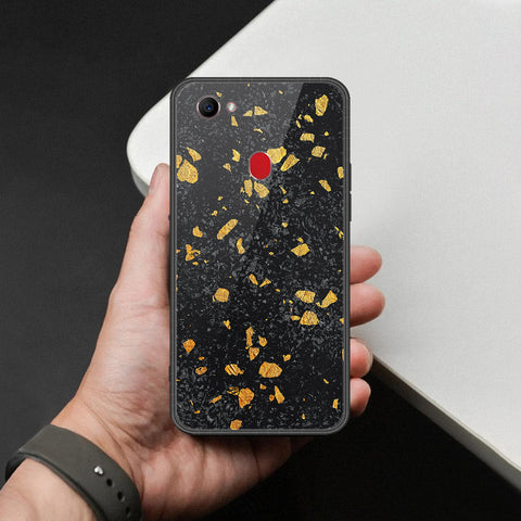 Oppo F7 Cover - Black Marble Series  - HQ Ultra Shine Premium Infinity Glass Soft Silicon Borders Case