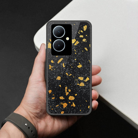 Vivo Y78 Plus 5G Cover - Black Marble Series  - HQ Ultra Shine Premium Infinity Glass Soft Silicon Borders Case