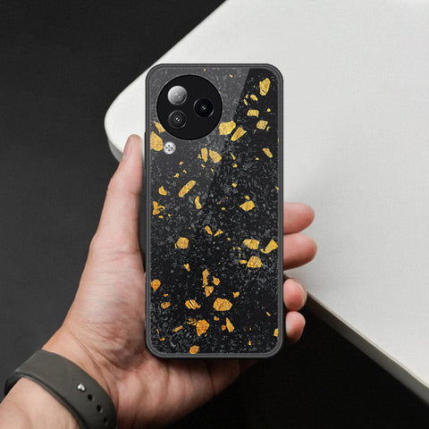 Xiaomi Civi 3 Cover - Black Marble Series  - HQ Ultra Shine Premium Infinity Glass Soft Silicon Borders Case