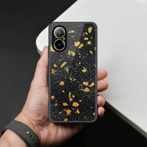 Realme C67 4G Cover - Black Marble Series  - HQ Ultra Shine Premium Infinity Glass Soft Silicon Borders Case