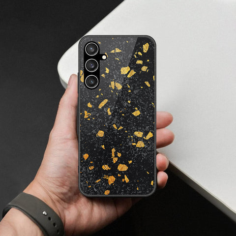 Samsung Galaxy S23 FE Cover - Black Marble Series  - HQ Ultra Shine Premium Infinity Glass Soft Silicon Borders Case