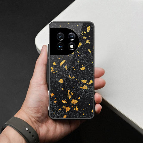 OnePlus Ace 2 Pro Cover - Black Marble Series  - HQ Ultra Shine Premium Infinity Glass Soft Silicon Borders Case