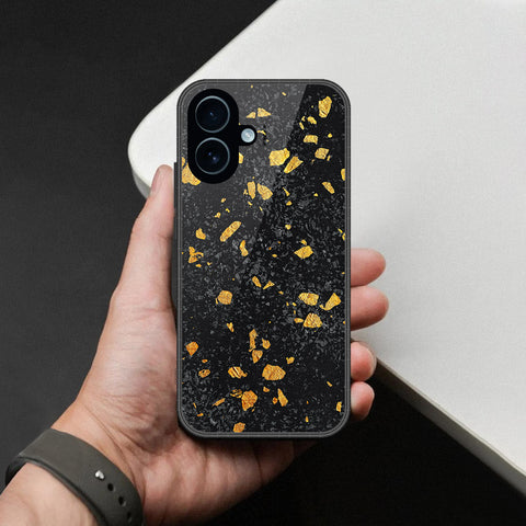 iPhone 17 - Black Marble Series  - HQ Ultra Shine Premium Infinity Glass Soft Silicon Borders Case