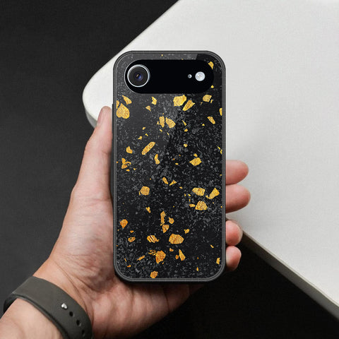 iPhone 18 Air - Black Marble Series  - HQ Ultra Shine Premium Infinity Glass Soft Silicon Borders Case