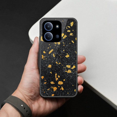 Xiaomi Poco C85 4G - Black Marble Series  - HQ Ultra Shine Premium Infinity Glass Soft Silicon Borders Case