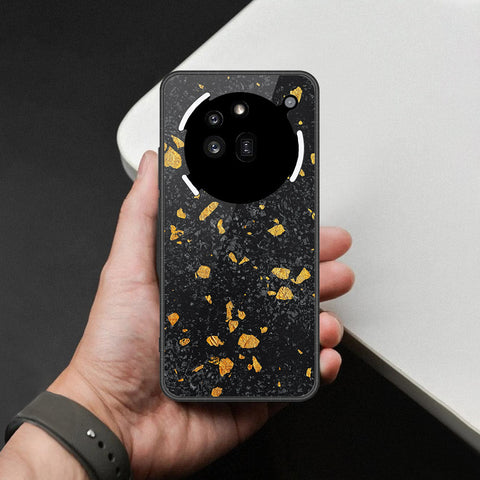 Nothing Phone 3a Pro Cover - Black Marble Series  - HQ Ultra Shine Premium Infinity Glass Soft Silicon Borders Case