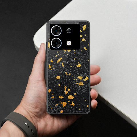 Infinix Zero 30 5G Cover - Black Marble Series  - HQ Ultra Shine Premium Infinity Glass Soft Silicon Borders Case