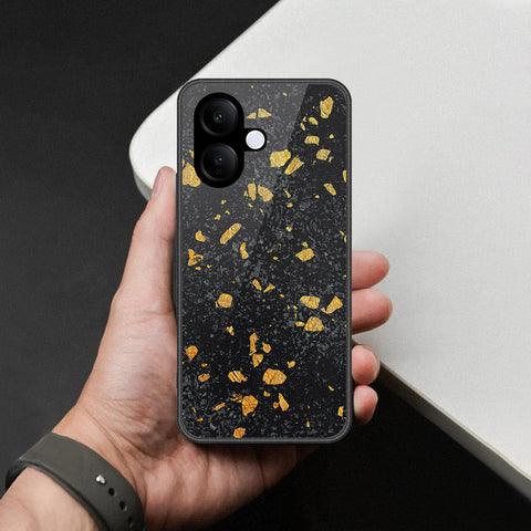Vivo V60 Lite 5G Cover - Black Marble Series  - HQ Ultra Shine Premium Infinity Glass Soft Silicon Borders Case