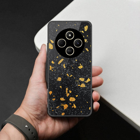 Xiaomi Redmi A3 Pro Cover - Black Marble Series  - HQ Ultra Shine Premium Infinity Glass Soft Silicon Borders Case