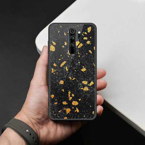 Xiaomi Redmi Note 8 Pro Cover - Black Marble Series  - HQ Ultra Shine Premium Infinity Glass Soft Silicon Borders Case