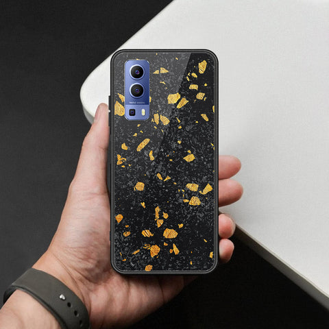 Vivo Y52 5G Cover - Black Marble Series  - HQ Ultra Shine Premium Infinity Glass Soft Silicon Borders Case