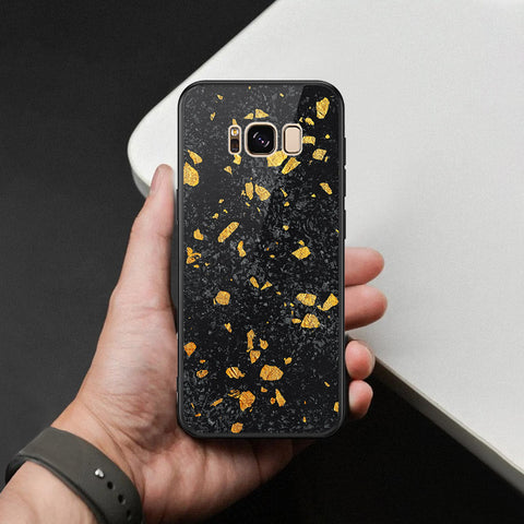 Samsung Galaxy S8 Plus Cover - Black Marble Series  - HQ Ultra Shine Premium Infinity Glass Soft Silicon Borders Case