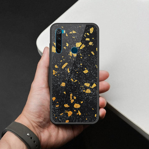 Xiaomi Redmi Note 8 Cover - Black Marble Series  - HQ Ultra Shine Premium Infinity Glass Soft Silicon Borders Case