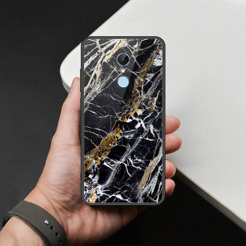 Xiaomi Redmi Note 5 / Redmi 5 Plus Cover - Black Marble Series  - HQ Ultra Shine Premium Infinity Glass Soft Silicon Borders Case