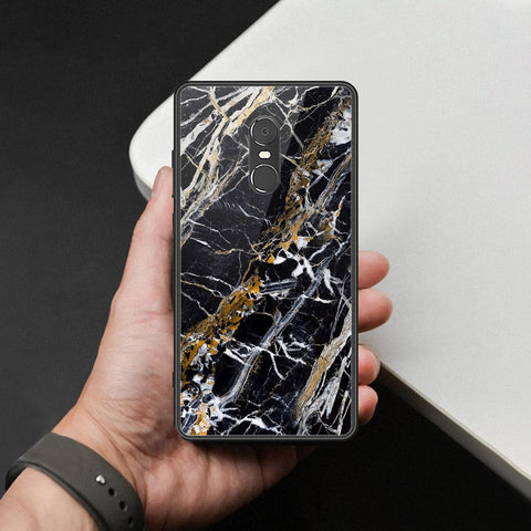 Xiaomi Redmi Note 4 / 4X Cover - Black Marble Series  - HQ Ultra Shine Premium Infinity Glass Soft Silicon Borders Case