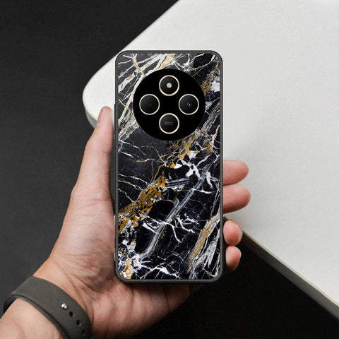 Xiaomi Redmi A4 Cover - Black Marble Series  - HQ Ultra Shine Premium Infinity Glass Soft Silicon Borders Case