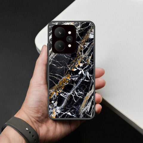 Realme 15 Pro Cover - Black Marble Series  - HQ Ultra Shine Premium Infinity Glass Soft Silicon Borders Case