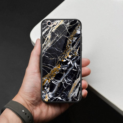 iPhone 6S / 6 Cover - Black Marble Series  - HQ Ultra Shine Premium Infinity Glass Soft Silicon Borders Case
