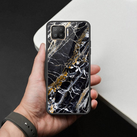 Oppo Reno4 Lite Cover - Black Marble Series  - HQ Ultra Shine Premium Infinity Glass Soft Silicon Borders Case