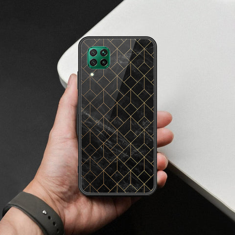 Huawei Nova 6 SE Cover - Black Marble Series  - HQ Ultra Shine Premium Infinity Glass Soft Silicon Borders Case