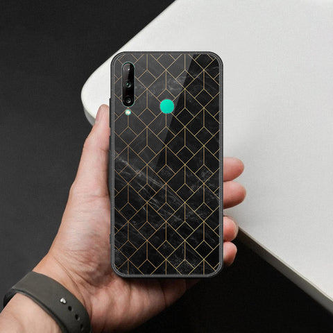 Honor 9C Cover - Black Marble Series  - HQ Ultra Shine Premium Infinity Glass Soft Silicon Borders Case