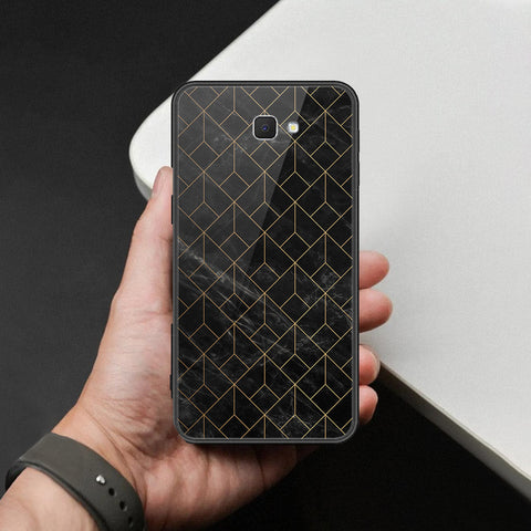 Samsung Galaxy J7 Prime Cover - Black Marble Series  - HQ Ultra Shine Premium Infinity Glass Soft Silicon Borders Case