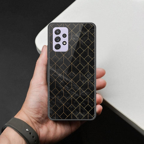 Samsung Galaxy A72 Cover - Black Marble Series  - HQ Ultra Shine Premium Infinity Glass Soft Silicon Borders Case