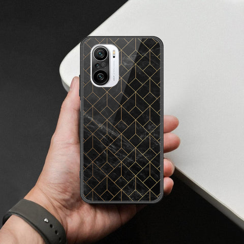 Xiaomi Redmi K40 Cover - Black Marble Series  - HQ Ultra Shine Premium Infinity Glass Soft Silicon Borders Case