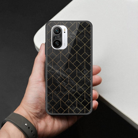 Xiaomi Redmi K40 Pro Plus Cover - Black Marble Series  - HQ Ultra Shine Premium Infinity Glass Soft Silicon Borders Case