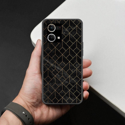 Oppo F21 Pro 4G Cover - Black Marble Series  - HQ Ultra Shine Premium Infinity Glass Soft Silicon Borders Case
