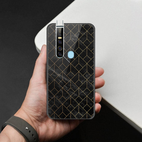 Tecno Camon 15 Pro Cover - Black Marble Series  - HQ Ultra Shine Premium Infinity Glass Soft Silicon Borders Case
