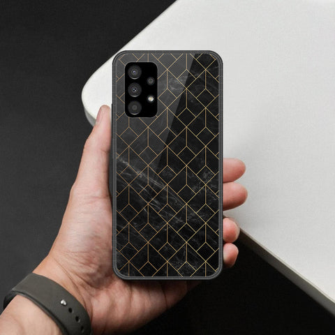 Samsung Galaxy A73 5G Cover - Black Marble Series  - HQ Ultra Shine Premium Infinity Glass Soft Silicon Borders Case