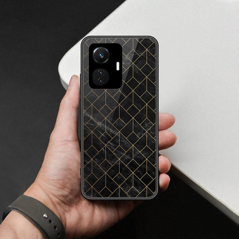 Vivo Y55 4G Cover - Black Marble Series  - HQ Ultra Shine Premium Infinity Glass Soft Silicon Borders Case
