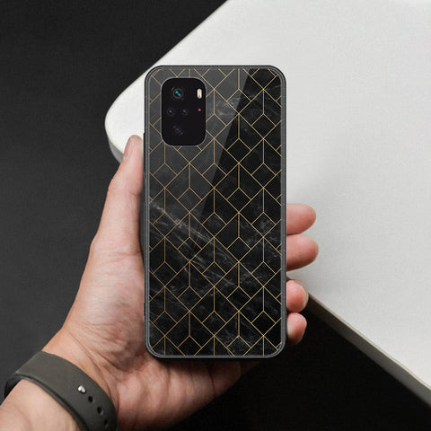 Xiaomi Redmi Note 10s Cover - Black Marble Series  - HQ Ultra Shine Premium Infinity Glass Soft Silicon Borders Case