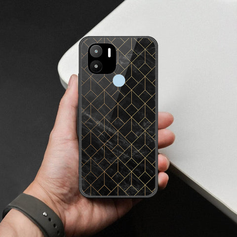 Xiaomi Redmi A2 Plus Cover - Black Marble Series  - HQ Ultra Shine Premium Infinity Glass Soft Silicon Borders Case