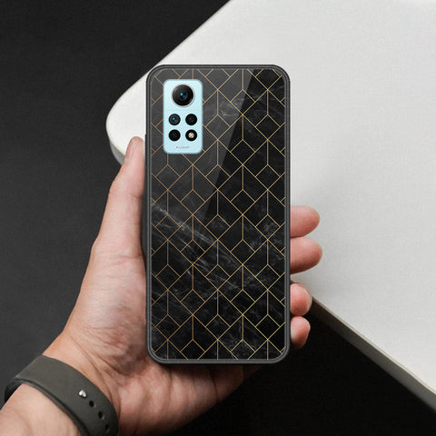 Xiaomi Redmi Note 12 Pro 4G Cover - Black Marble Series  - HQ Ultra Shine Premium Infinity Glass Soft Silicon Borders Case