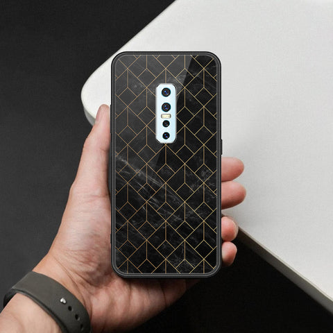 Vivo V17 Pro Cover - Black Marble Series  - HQ Ultra Shine Premium Infinity Glass Soft Silicon Borders Case