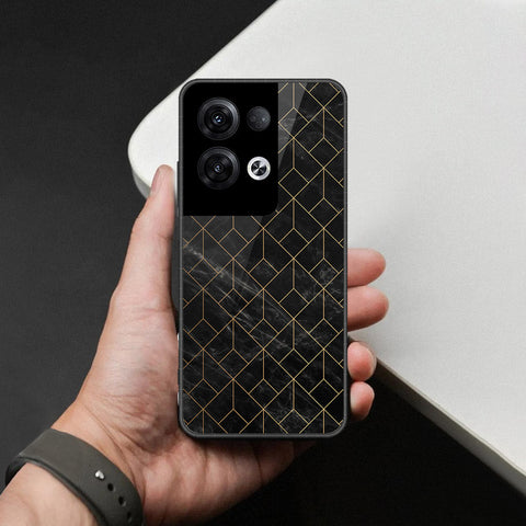 Oppo Reno 8 Pro Plus Cover - Black Marble Series  - HQ Ultra Shine Premium Infinity Glass Soft Silicon Borders Case