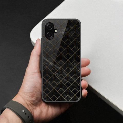 Samsung Galaxy A07 4G Cover - Black Marble Series  - HQ Ultra Shine Premium Infinity Glass Soft Silicon Borders Case