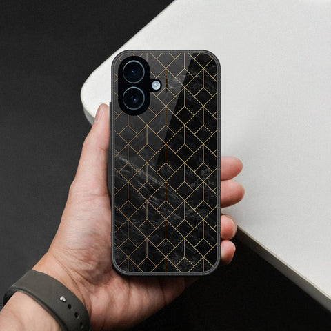 iPhone 17 - Black Marble Series  - HQ Ultra Shine Premium Infinity Glass Soft Silicon Borders Case