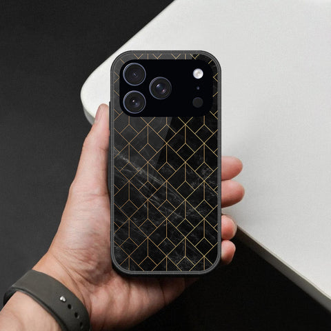 iPhone 17 Pro - Black Marble Series  - HQ Ultra Shine Premium Infinity Glass Soft Silicon Borders Case