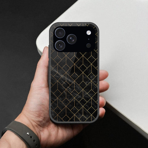 iPhone 17 Pro Max - Black Marble Series  - HQ Ultra Shine Premium Infinity Glass Soft Silicon Borders Case